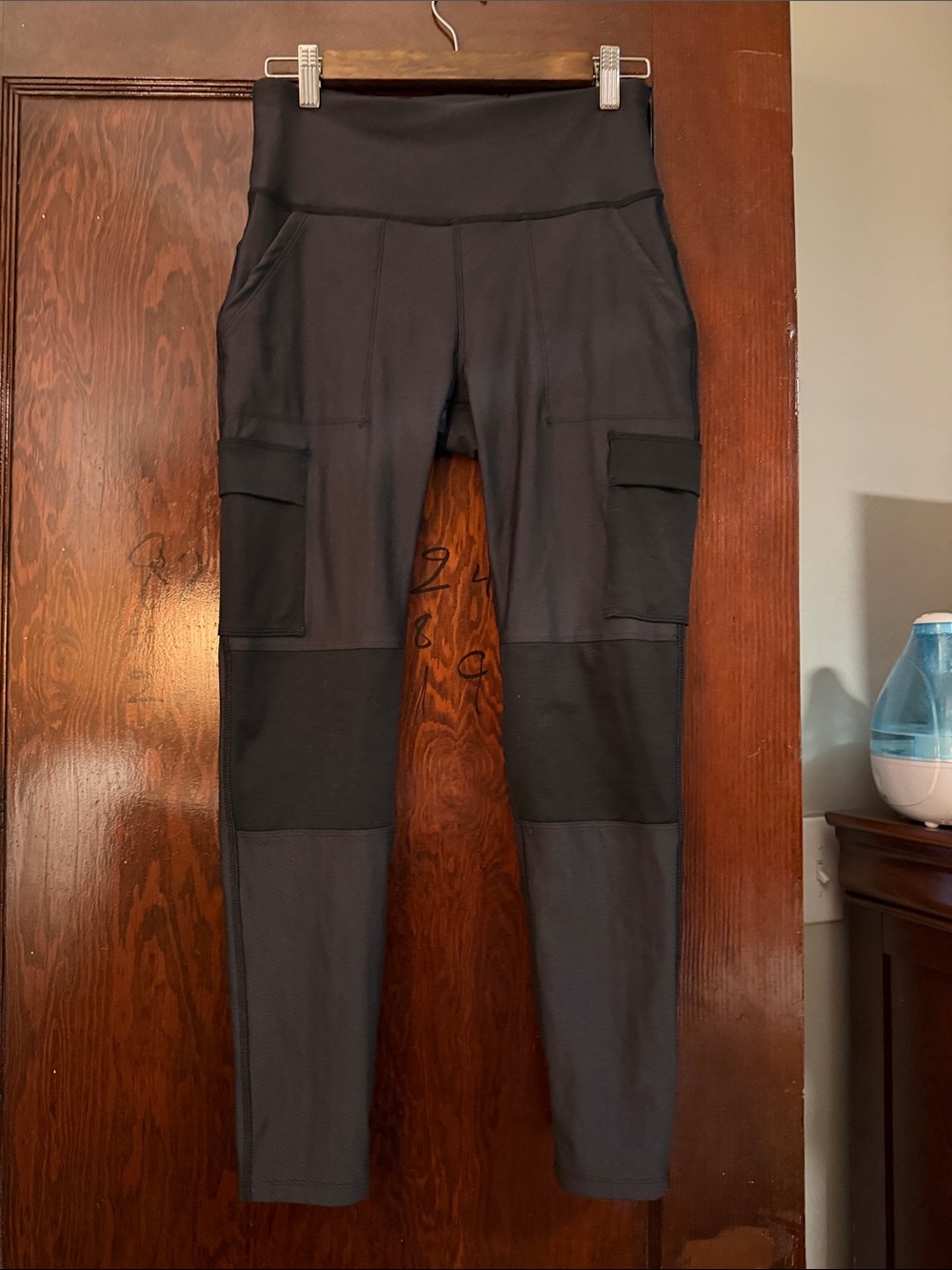 Alpine Design Black High-Rise Cargo Leggings with Knee Panels